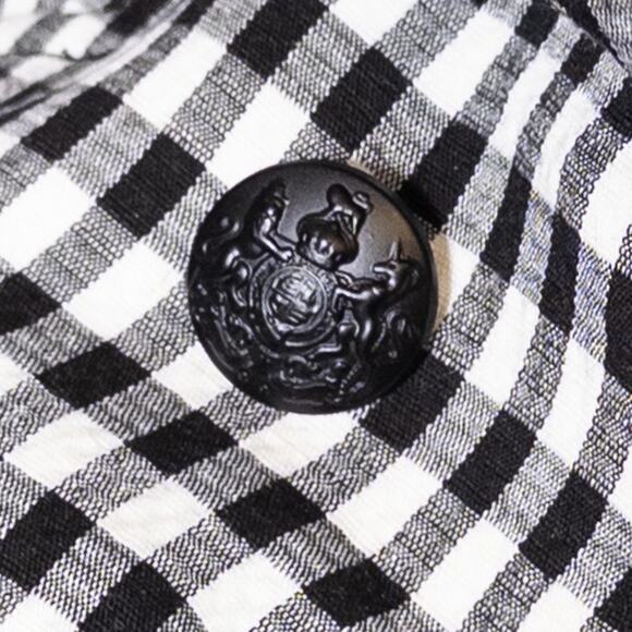 Veronica Beard NEW Caldwell Dickey Double Breasted Blazer Gingham Black White 6 - Picture 11 of 16